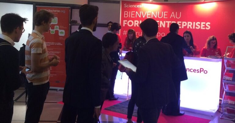 Checkin du Forum Sciences Po organisé grâce à Prezevent